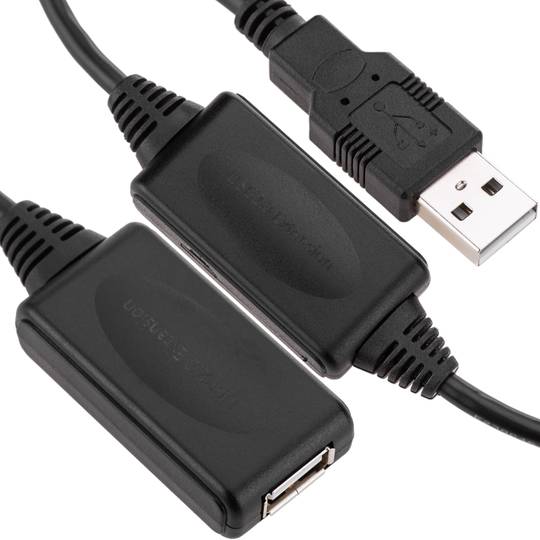 Cavo di prolunga USB 2.0 Estensione di 15m connettore A maschio-femmina con  alimentazione - Cablematic
