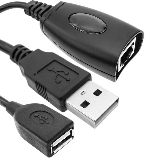 Verlängerungs Kabel USB 1.1 über UTP Netzwerkkabel A-männlich zu A-weiblich 60 m