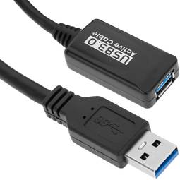 Cavo di prolunga con amplificatore USB-A 3.0 maschio a USB-A 3.0 femmina 5 m nero