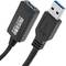 Extension cable with amplifier USB-A 3.0 male to USB-A 3.0 female 5 m black