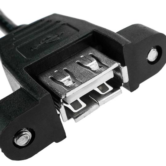 Cable USB 2.0 para fijación a panel microUSB macho a USB A hembra