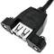 Cable USB 2.0 para fijación a panel microUSB macho a USB A hembra
