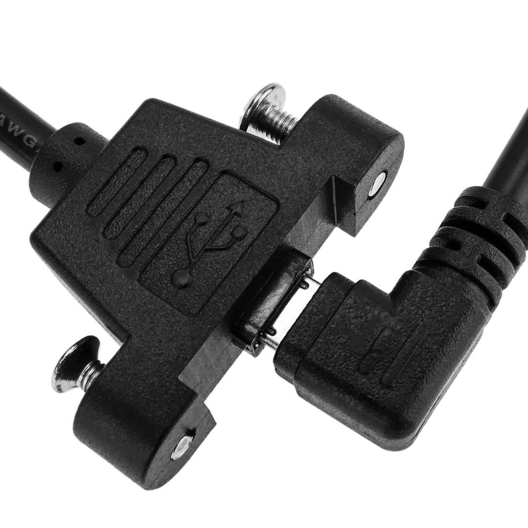 Adattatore Micro USB maschio stratificato a Micro USB femmina per pannello