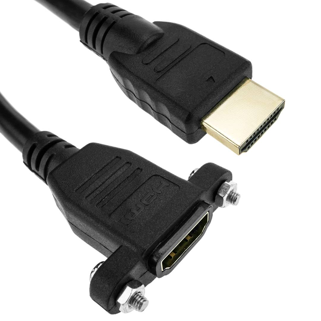 Adaptador HDMI macho a HDMI hembra de para panel - Cablematic