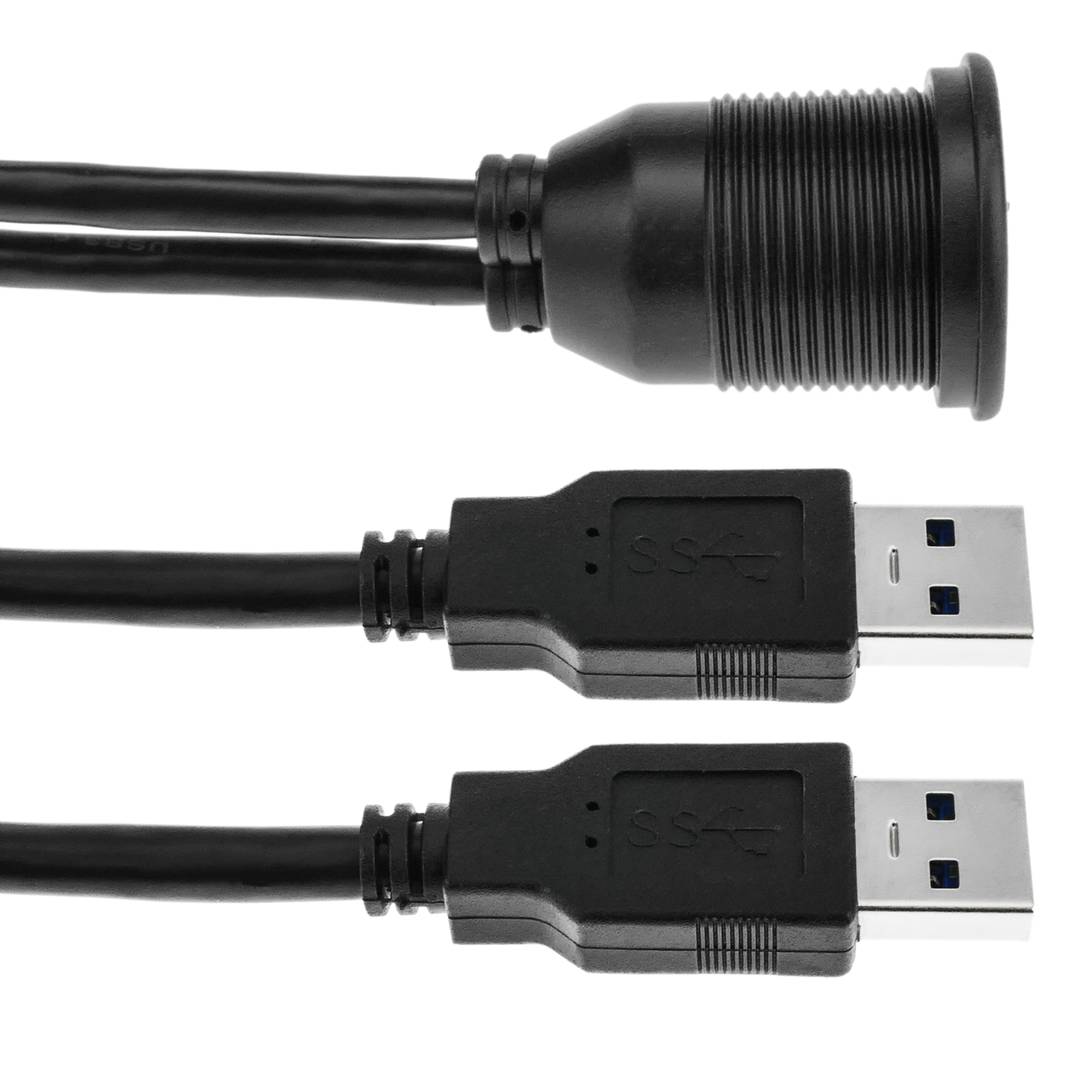 Cavo prolunga USB 3.0 da incasso 1 m Tipo A maschio a femmina - Cablematic