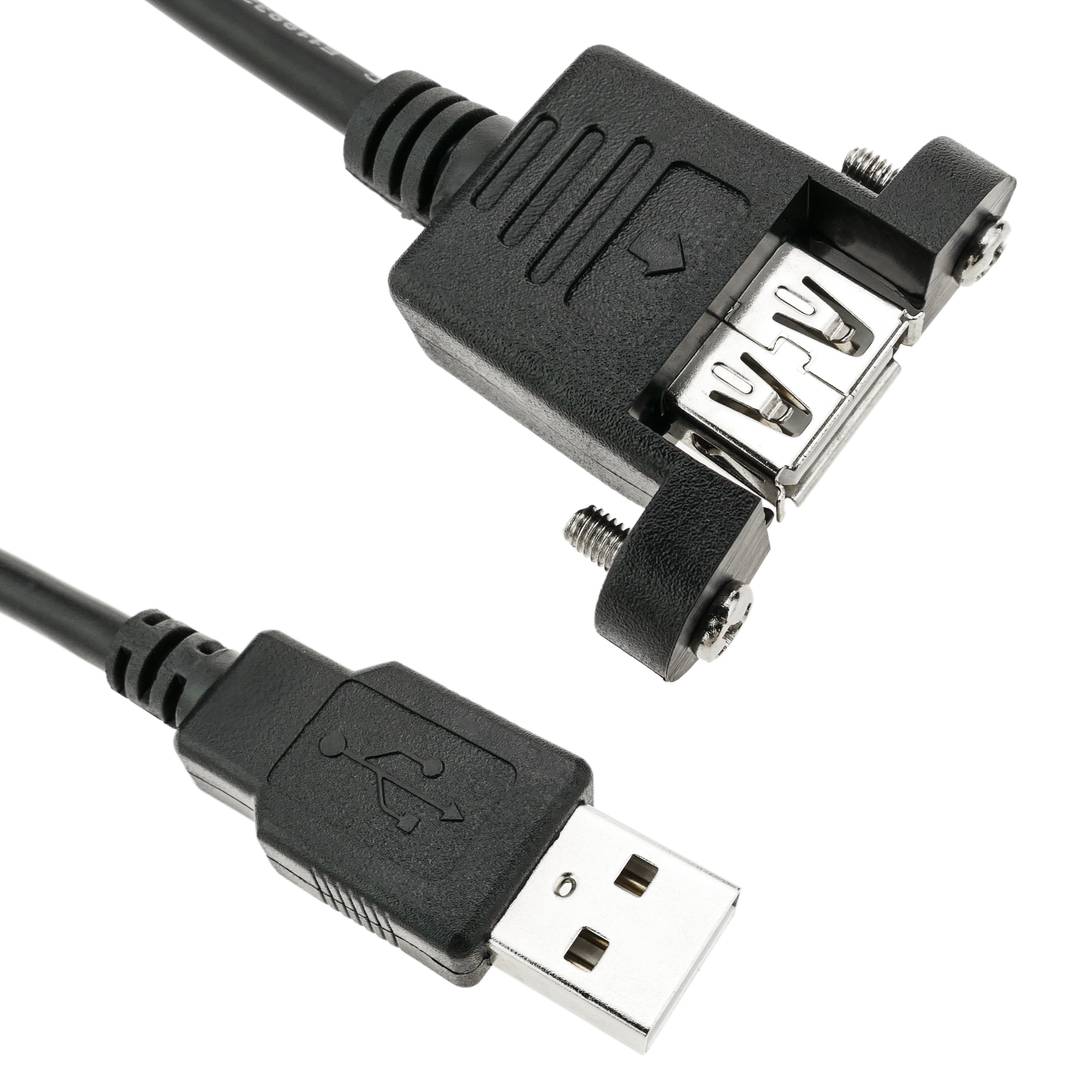 Cable Length: 50CM Computer Cables Yoton USB 2.0 Extension Cable with Bracket A Male to A Female AM to AF Cabo 50CM USB 2.0 M/F Extender Cable Cord Black