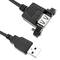 Cabo extensão USB embutido para painel 2.0 1 m Tipo-A macho para fêmea