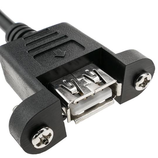 Cabo extensão USB embutido para painel 2.0 1 m Tipo-A macho para fêmea