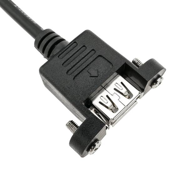 Cabo extensão USB embutido para painel 2.0 1 m Tipo-A macho para fêmea