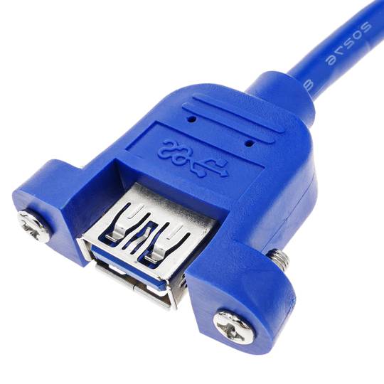 Cable allargador USB 3.0 per encastar a panell de 1 m tipus A Mascle a Femella
