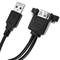 Adaptateur USB 2.0 mâle X2 vers USB femelle double pour panneau