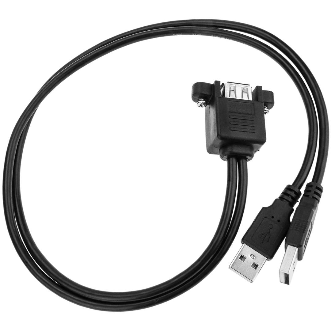  USB 2.0 hembra a 2 doble USB macho adaptador de corriente y  conector de cable divisor en Y : Electrónica