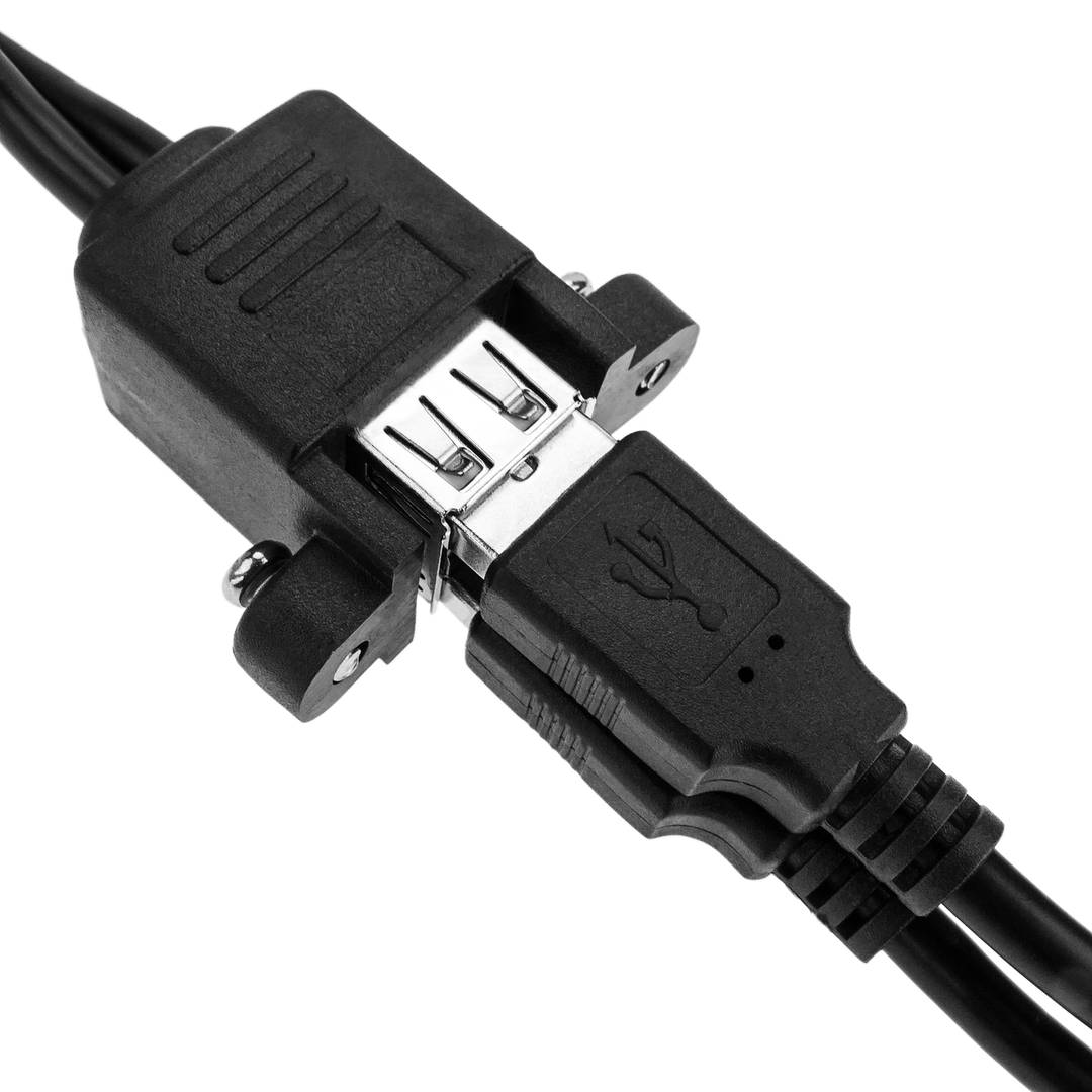 CONECTOR USB 2.0, TIPO A HEMBRA ENSAMBLAR, NEGRO