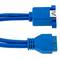 Cabo conector fêmea de 20 pinos para 2 portas USB 3.0 50 cm 30 V