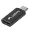Lanberg microUSB-B macho para adaptador USB tipo C 2.0 fêmea preto