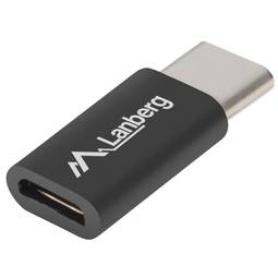 Adaptador Lanberg microUSB-B femella a USB tipus C 2.0 mascle negre