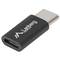 Adaptador Lanberg microUSB-B fêmea para USB tipo C 2.0 macho preto