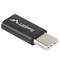 Adaptador Lanberg microUSB-B fêmea para USB tipo C 2.0 macho preto