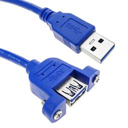 Câble d'extension USB 3.0 encastré de 2 m, type A mâle vers femelle