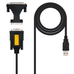 USB naar RS232 converterkabel 1.8 meter USB Type A mannelijk naar RS232 DB9/DB25 mannelijk