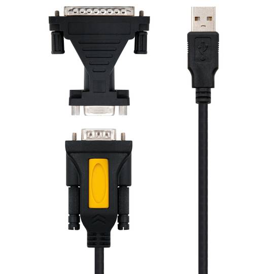 USB naar RS232 converterkabel 1.8 meter USB Type A mannelijk naar RS232 DB9/DB25 mannelijk