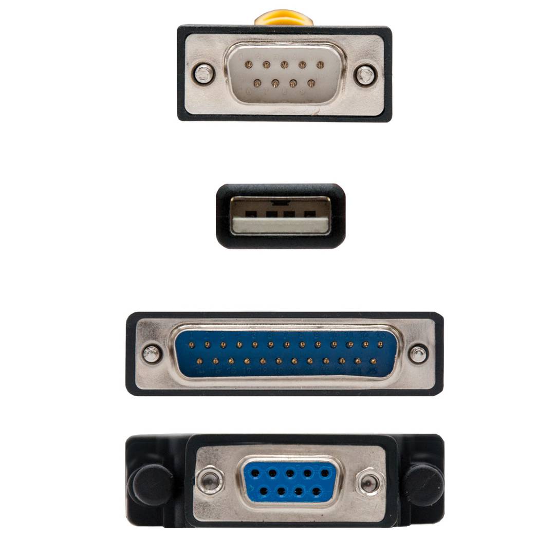 USB naar RS232 converterkabel 1.8 meter USB Type A mannelijk naar RS232 DB9/DB25 mannelijk