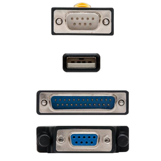 USB naar RS232 converterkabel 1.8 meter USB Type A mannelijk naar RS232 DB9/DB25 mannelijk
