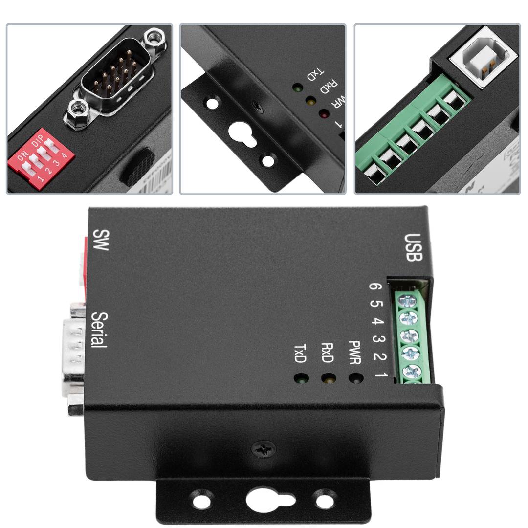 Adaptador USB a RS-422 RS485 Titan PRO 1-Port DINRail USBCOMiSIM