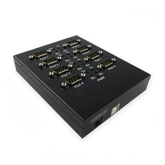 Adattatore USB a RS232 Titan 8 porte seriali e montaggio su guida DIN