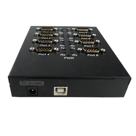 Adattatore USB a RS232 Titan 8 porte seriali e montaggio su guida DIN