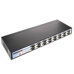 Adaptador USB para RS232 VSCOM 16 portas AM 16xDB9M compatível com trilho DIN e rack 19