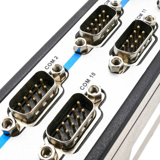 USB to RS232 adapter Titan 16 ports AM 16xDB9M compatible with DIN rail and rack 19