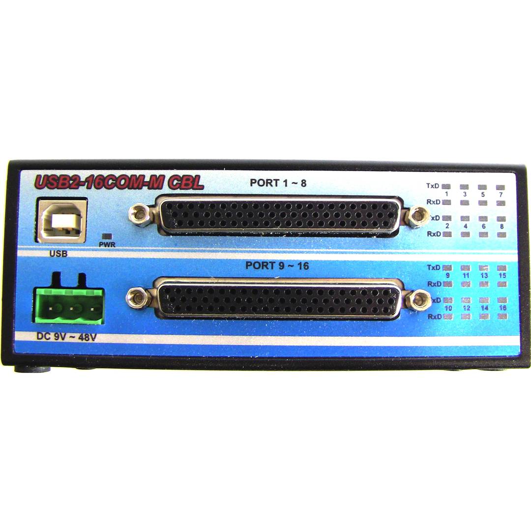 Adaptador USB a RS-232 VSCOM 16-Port (AM/16xDB9M 2x8 ports)