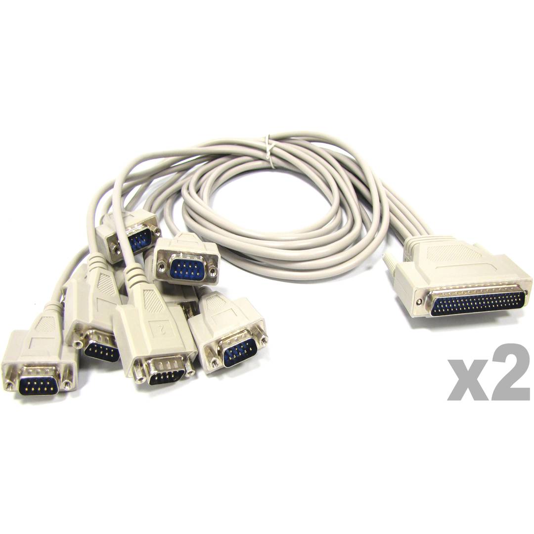 Adaptador USB a RS-232 VSCOM 16-Port (AM/16xDB9M 2x8 ports)