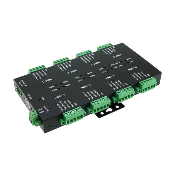 Industrial adapter USB 2.0 to RS232 RS422 RS485 8 ports - Cablematic