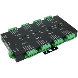 Industrial adapter USB 2.0 to RS232 RS422 RS485 opto-isolated 8 ports