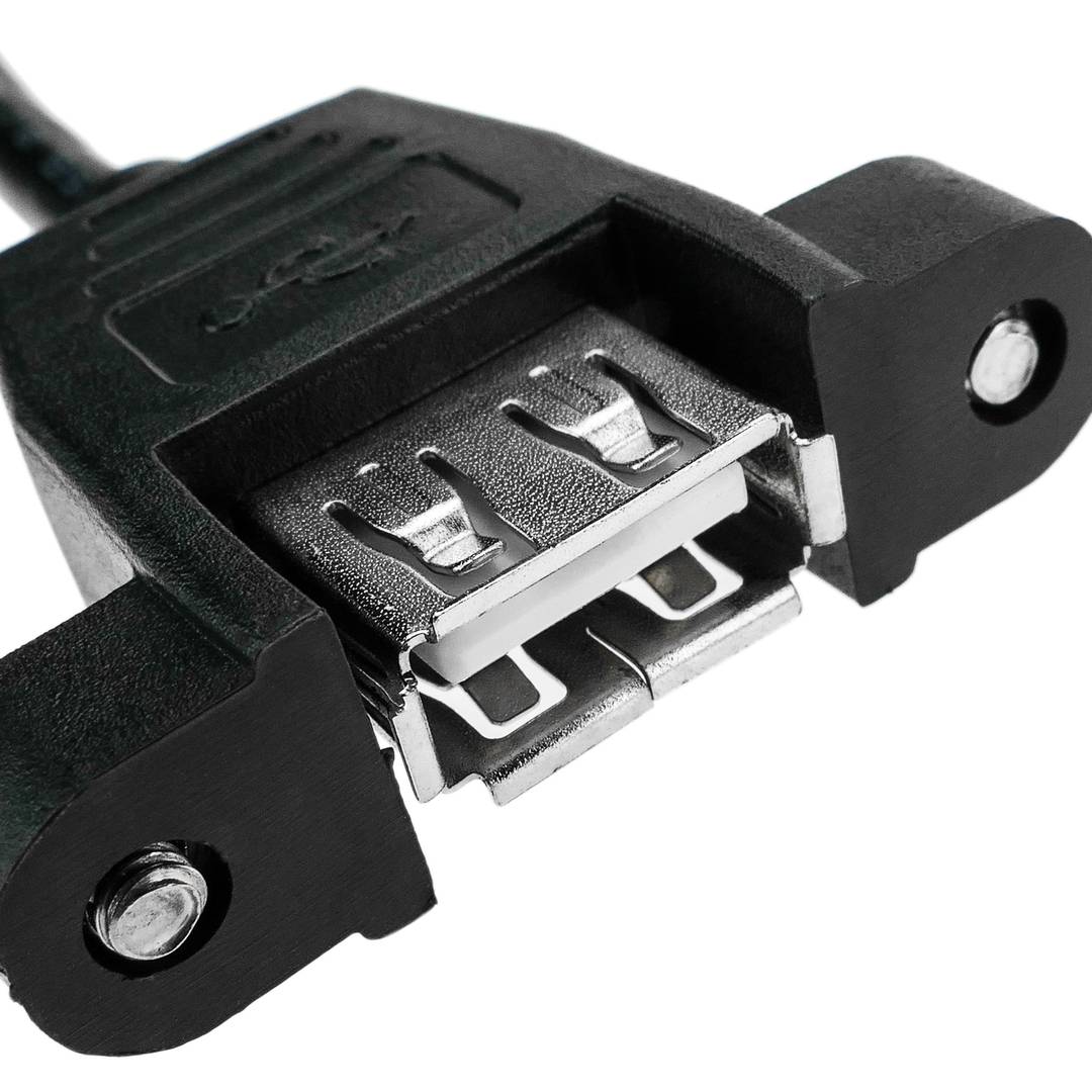 Cavo USB 2.0 tipo A maschio angolato a USB tipo A femmina per pannello 100 cm