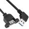 Kabel USB 3.0 type A mannelijk haaks naar USB type A vrouwelijk voor paneel 50 cm