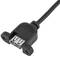Kabel USB 3.0 type A mannelijk haaks naar USB type A vrouwelijk voor paneel 50 cm