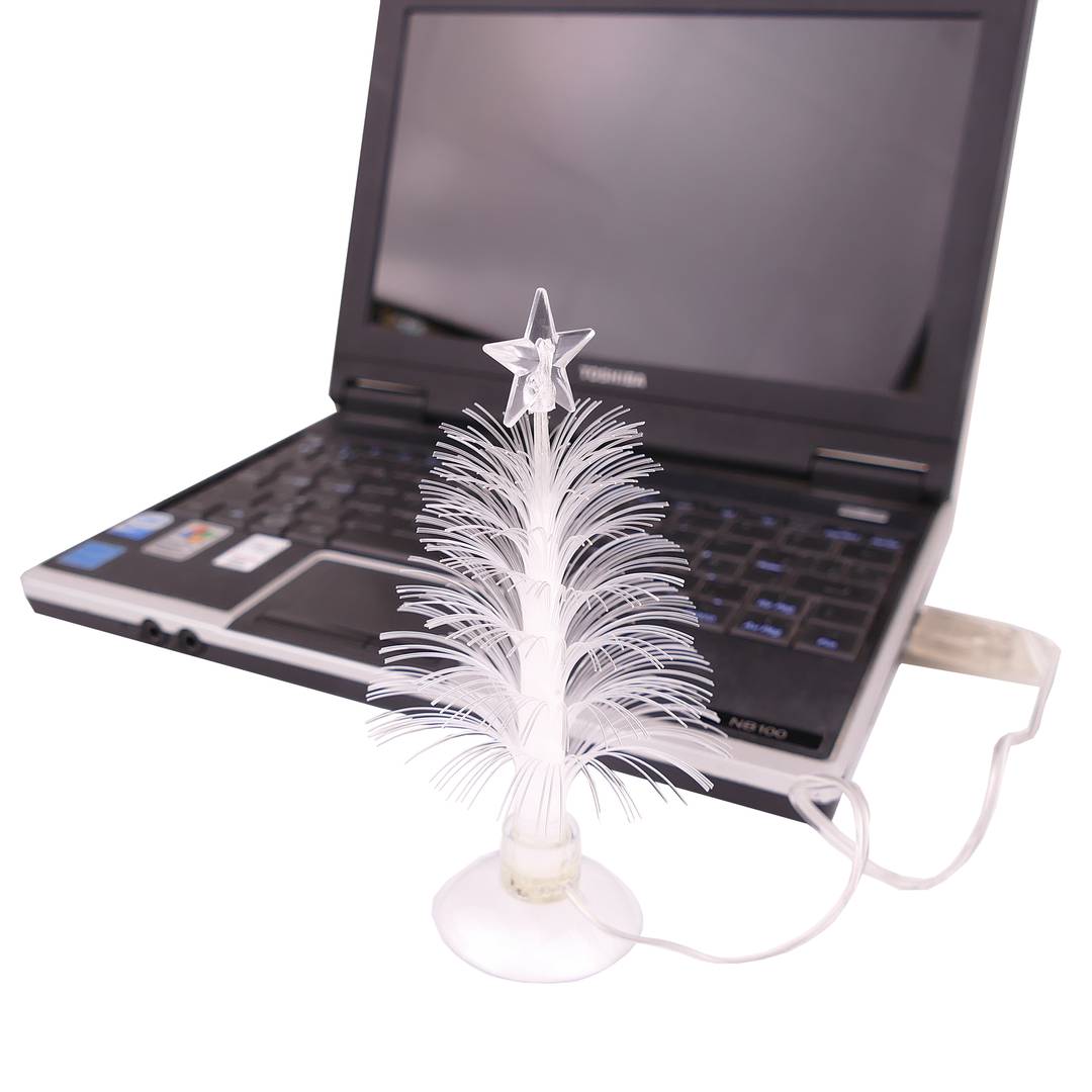 Fibras e 7 cores da árvore de Natal USB