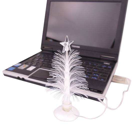 Fibras e 7 cores da árvore de Natal USB