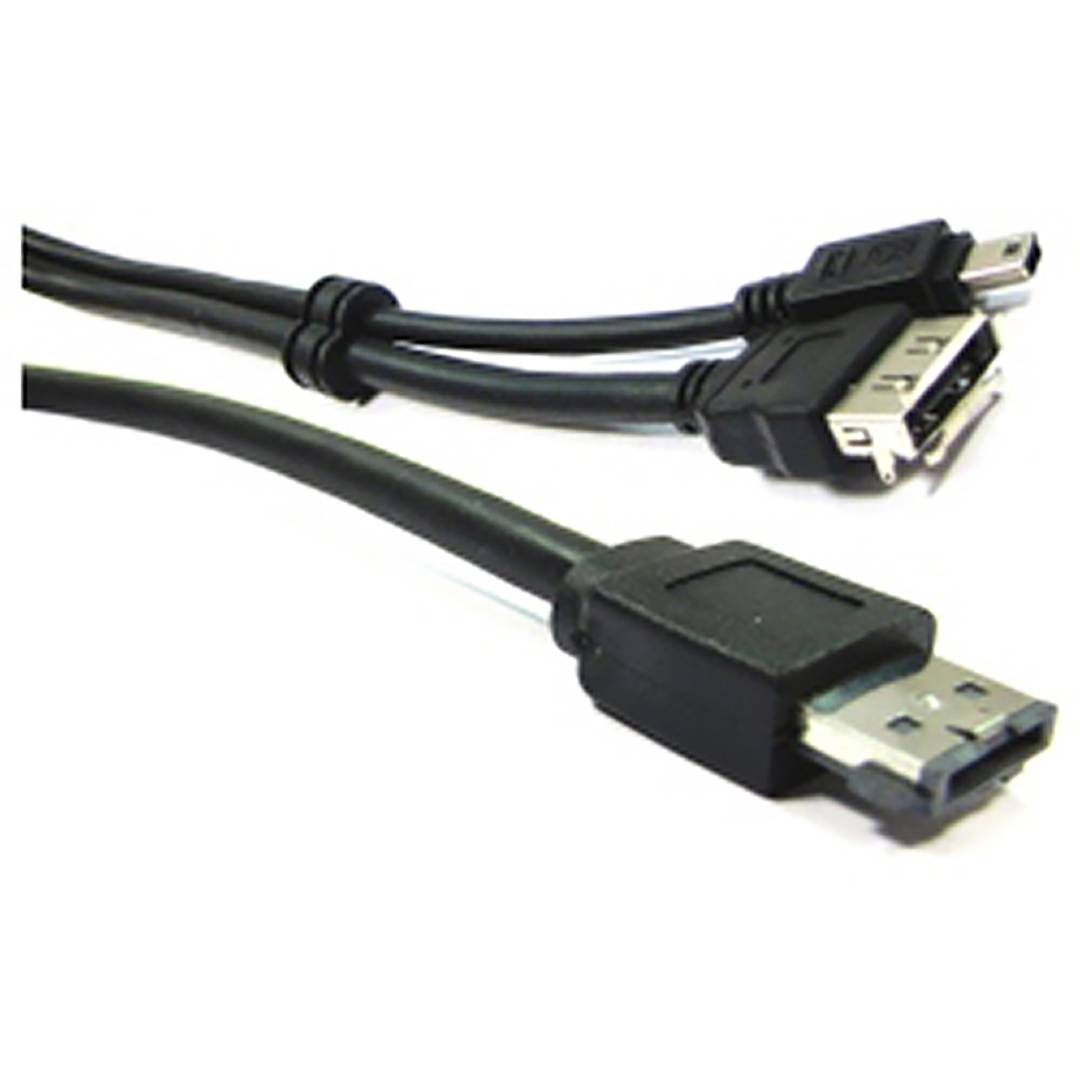 Kabel-oder eSATA + USB eSATAp (M/MiniUSB5pin-BM + eSATA-H) 2m