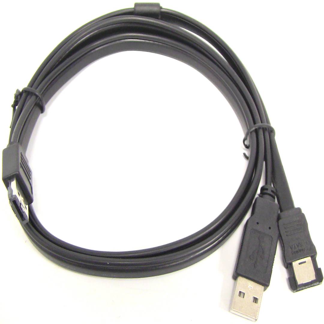 Kabel ESATAp do eSATA USB 5V 40 cm
