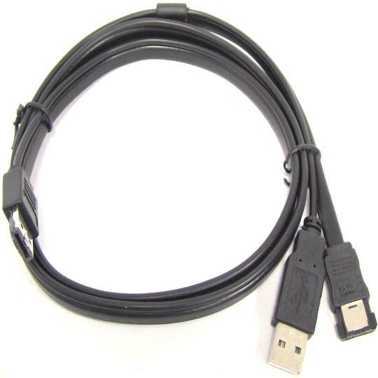 Kabel ESATAp do eSATA USB 5V 40 cm