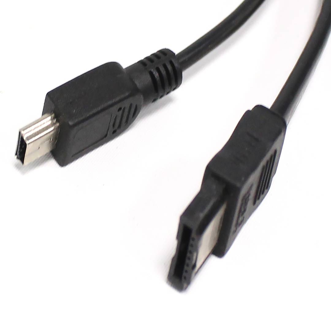 Hybrid Cable eSATAp to eSATA and mini USB male 2m