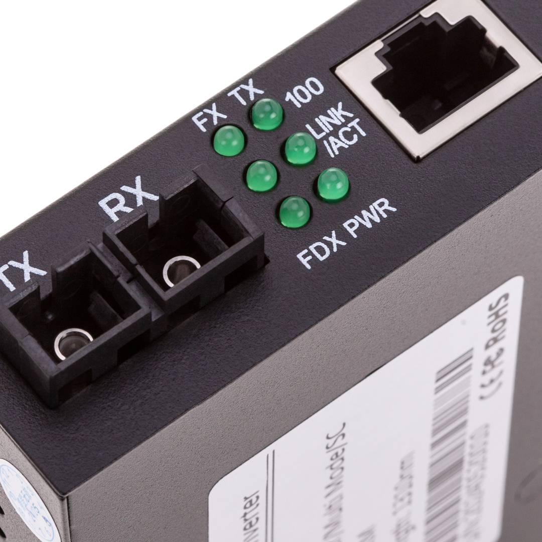 Conversor de fibra óptica 100 Mbps multimodo de SC a RJ45 a 2Km