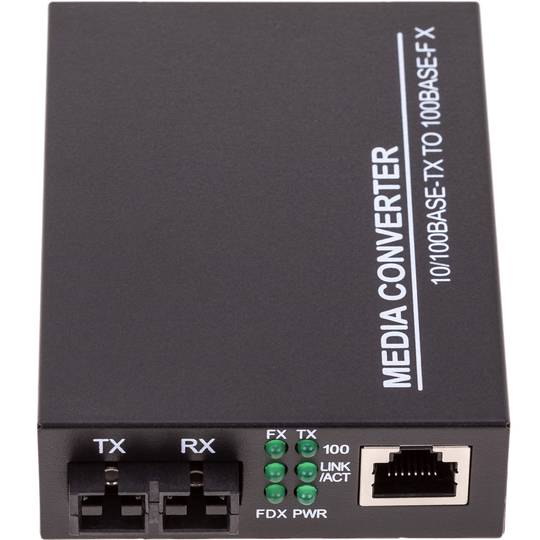 Conversor de fibra óptica 100 Mbps multimodo de SC a RJ45 a 2Km