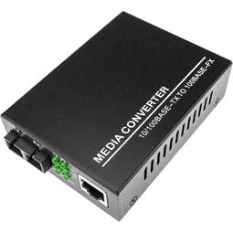 Glasvezelconverter 100 Mbps single mode van SC naar RJ45 op 25Km