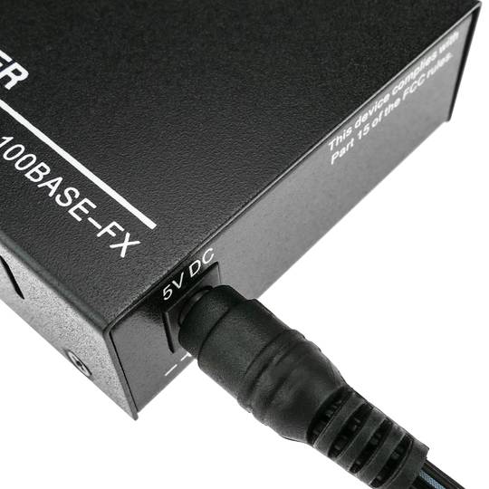 100 Mbps single mode glasvezel converter van SC naar RJ45 op 40 km