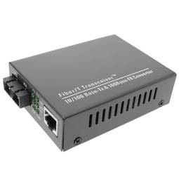 100 Mbps single mode glasvezel converter van SC naar RJ45 op 60 km
